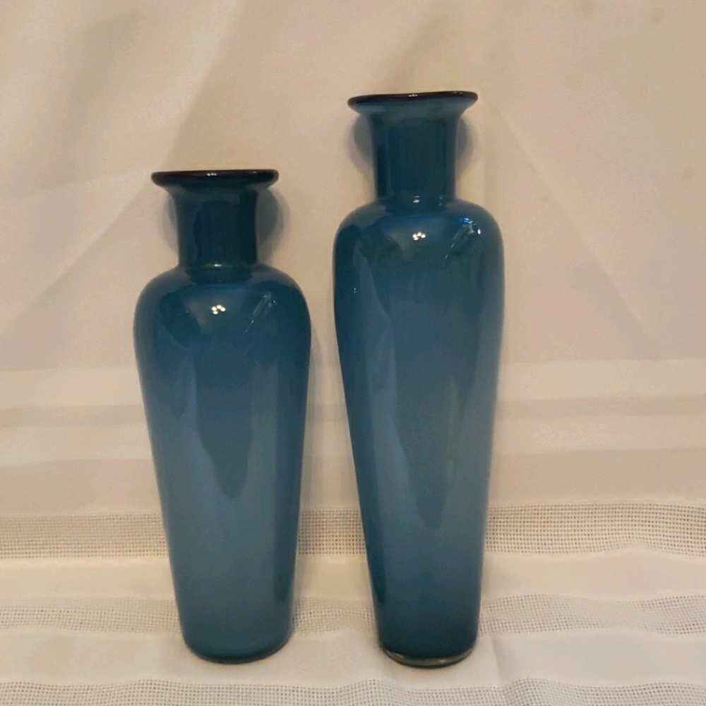 FOCI Glass Posey Vase Pair